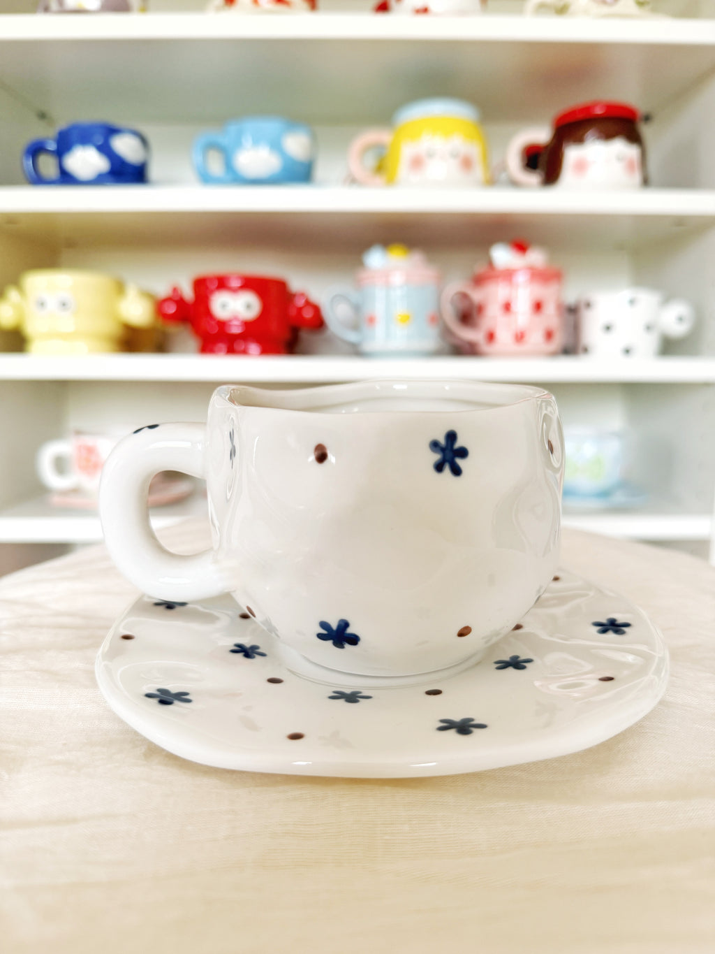 Midnight Floral Cup and Saucer Set