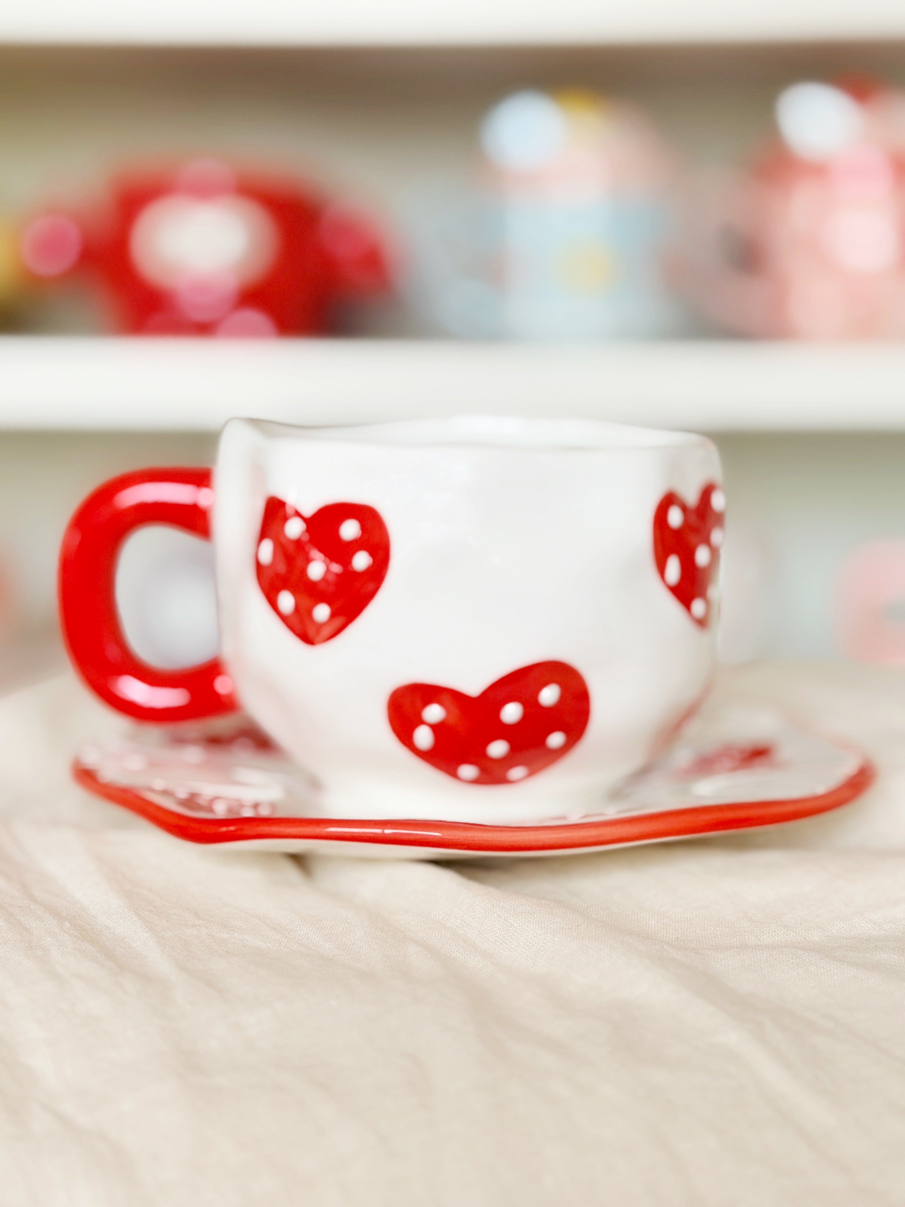 Chunky Sweetheart Cup and Saucer Set