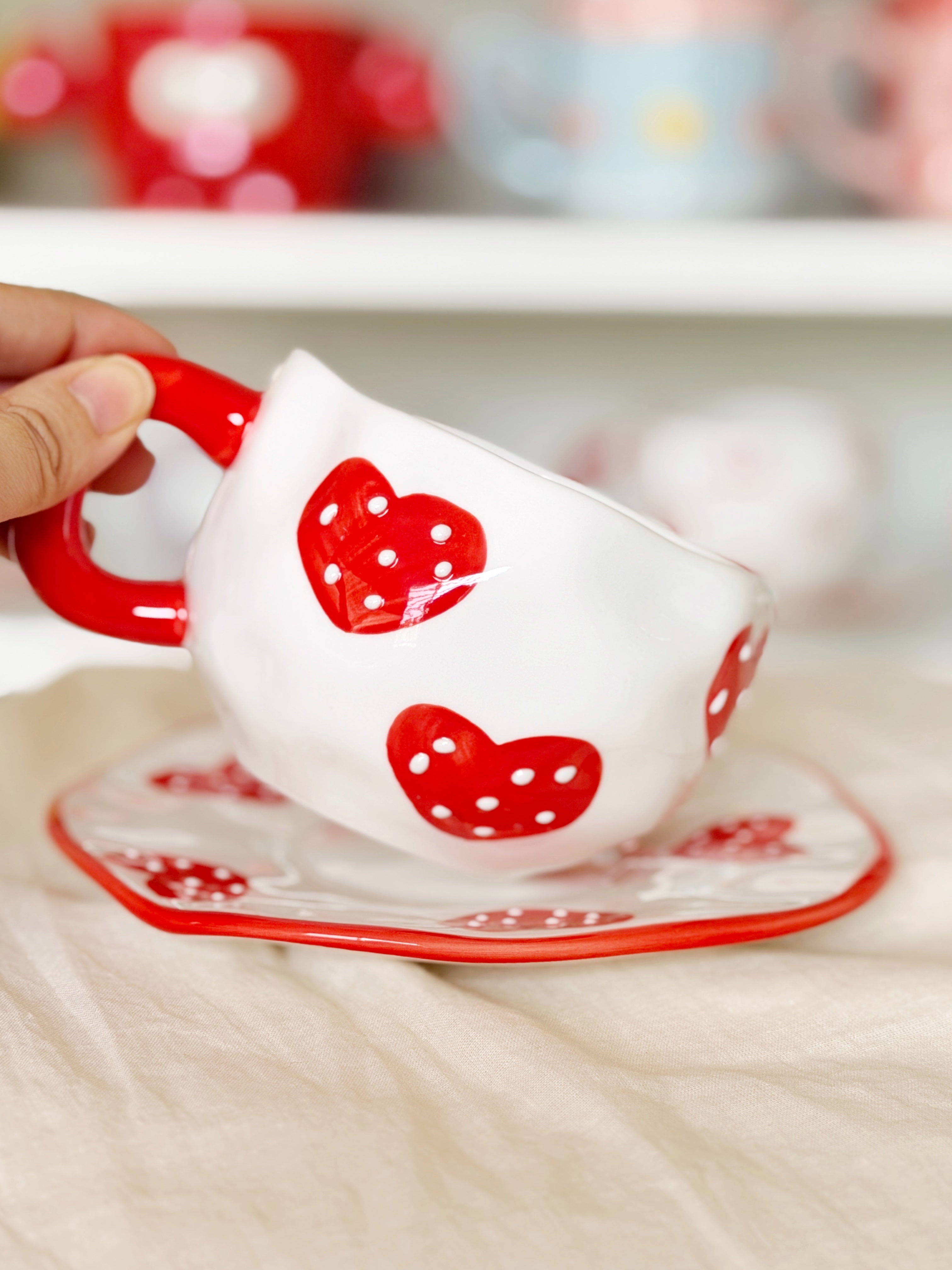 Chunky Sweetheart Cup and Saucer Set