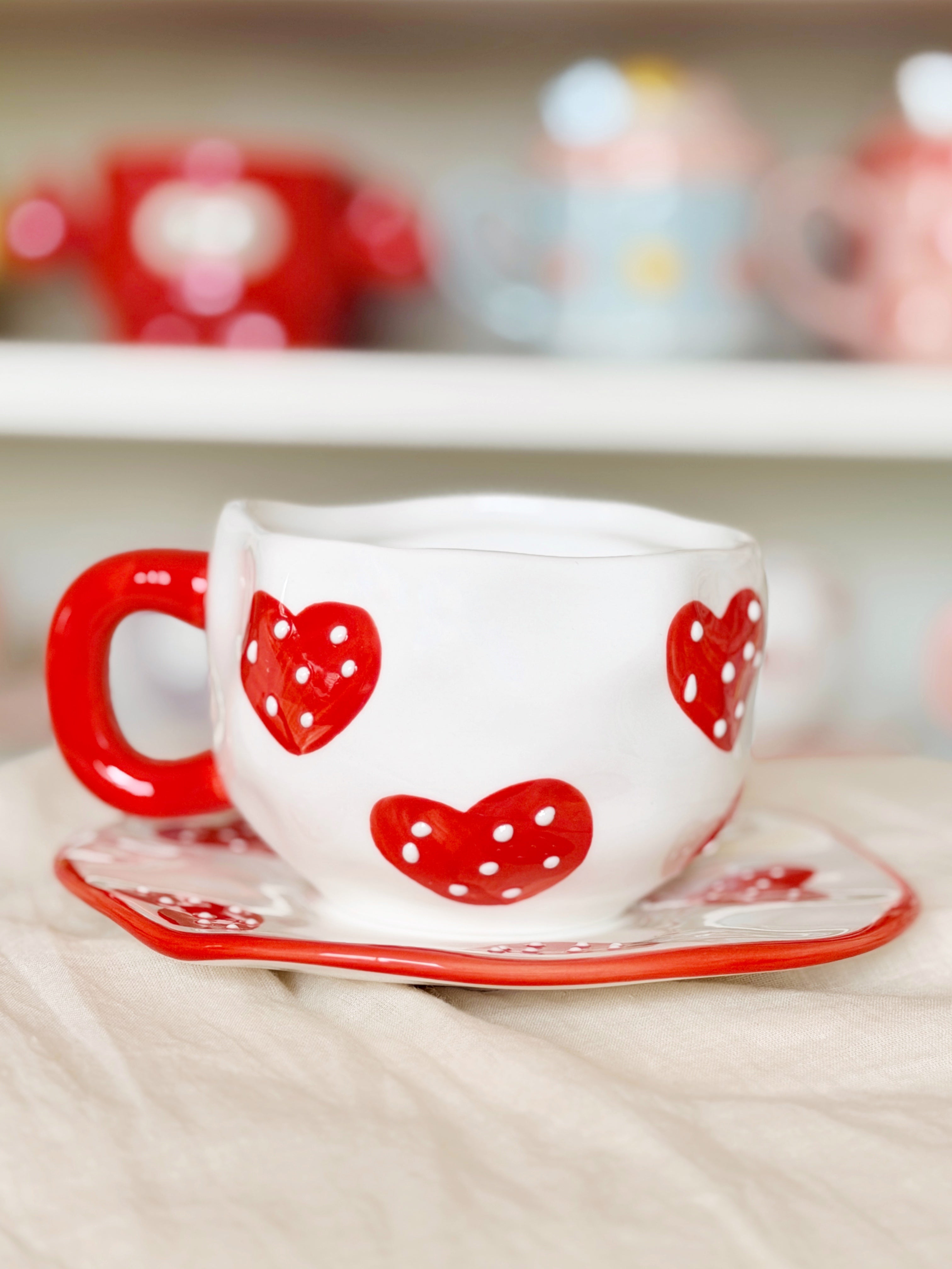 Chunky Sweetheart Cup and Saucer Set