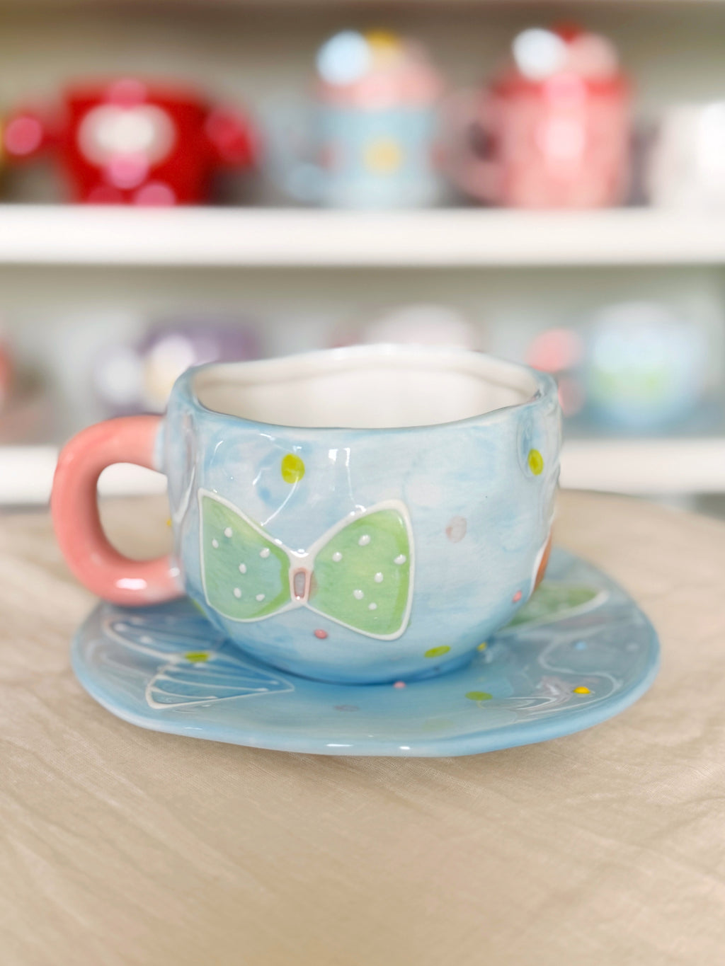 Bow Tie Cup and Saucer Set