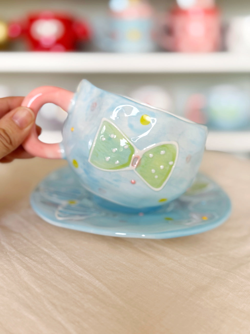 Bow Tie Cup and Saucer Set