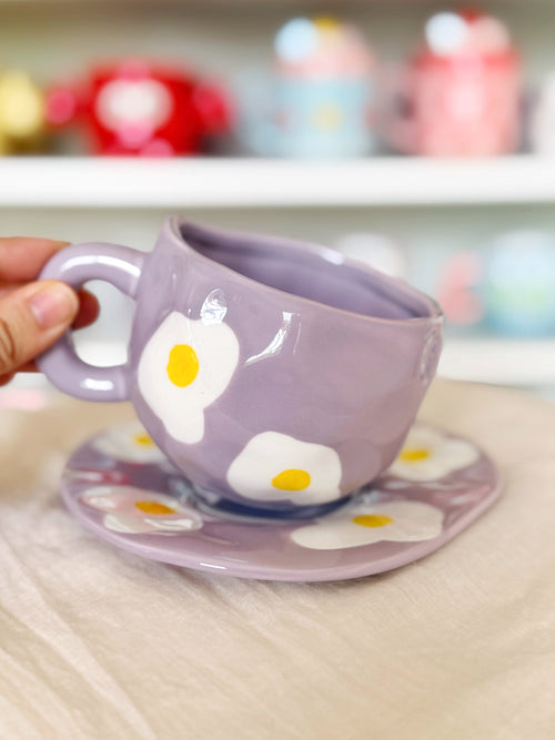Breakfast Sunny Side Up Cup and Saucer Set